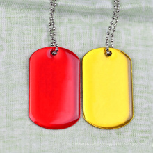 Personalised Gold Custom Cute Logo Women Printed Sublimation Blanks Double Sided  Dog Tag Jewelry